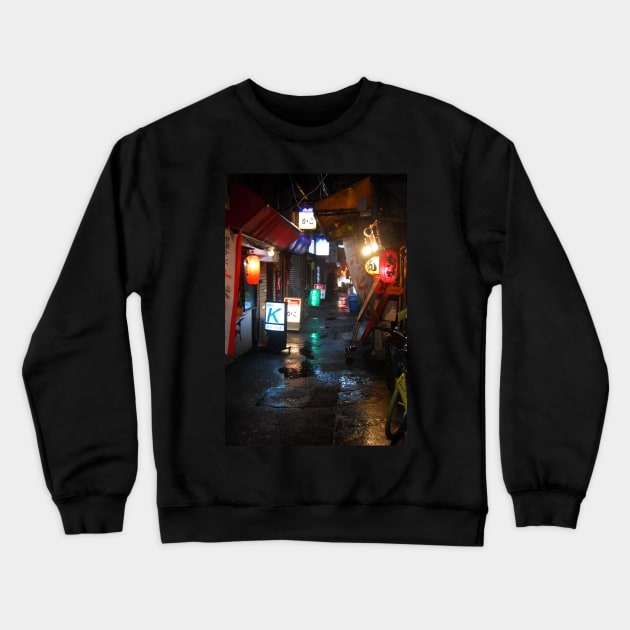 Tokyo Side Street Crewneck Sweatshirt by GaussianBlur